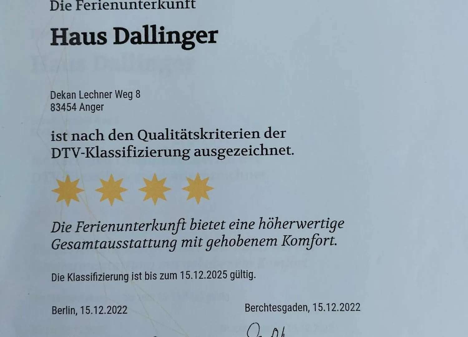Ferienwohnung Dallinger Anger Apartment